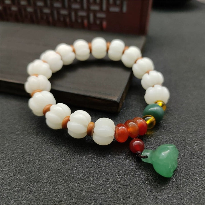 Pulsera de armonía Bodhi de ágata de semilla de Bodhi natural