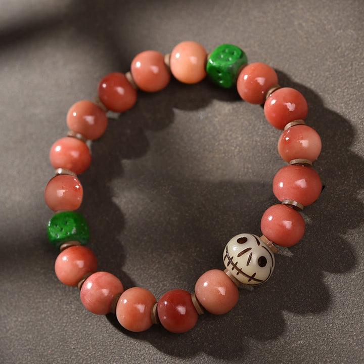 Pulsera de la suerte con abalorio de semilla Bodhi, cuentas Dzi de hueso de camello Natural tibetano, Buddha Stones
