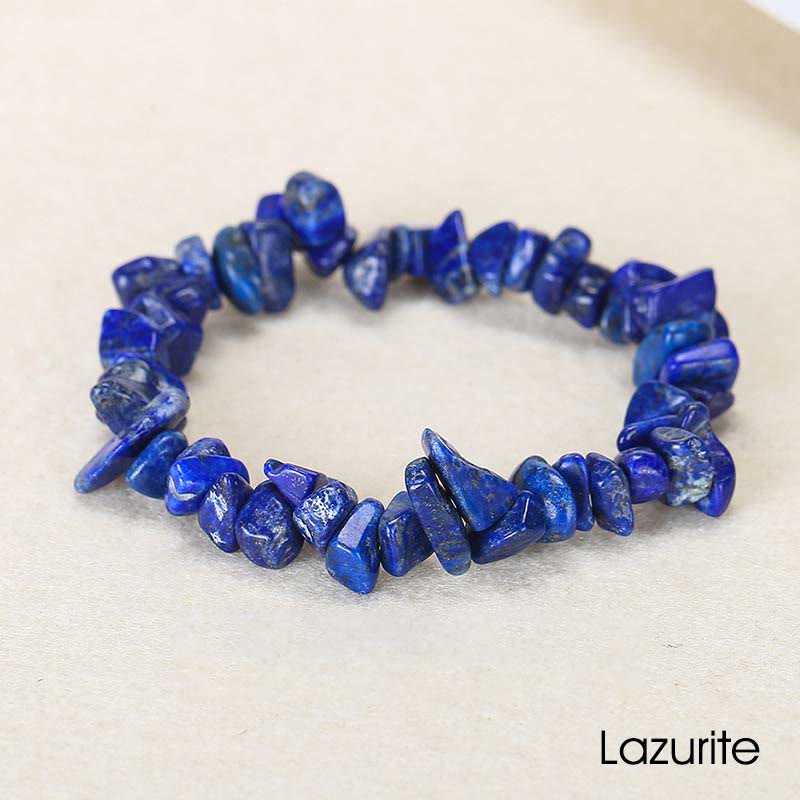 Pulsera calmante de calidez de piedra de cristal de forma irregular natural - Lazurita (circunferencia de la muñeca: 15-16 cm) - image 42