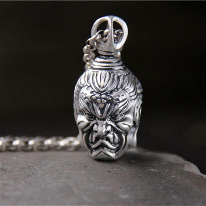 Collar con colgante de plata de ley 999 con Buddha Stones , Buda, demonio, serenidad - image 4