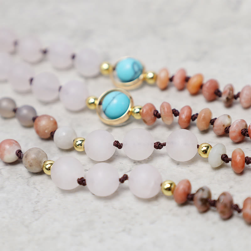 Colgante de collar con punta de flecha curativa de piedra de cristal de cuarzo rosa Natural
