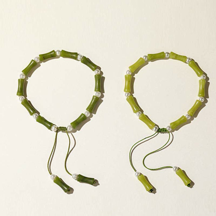 Pulsera de la paz del amor del patrón de bambú del peridoto natural de las Buddha Stones