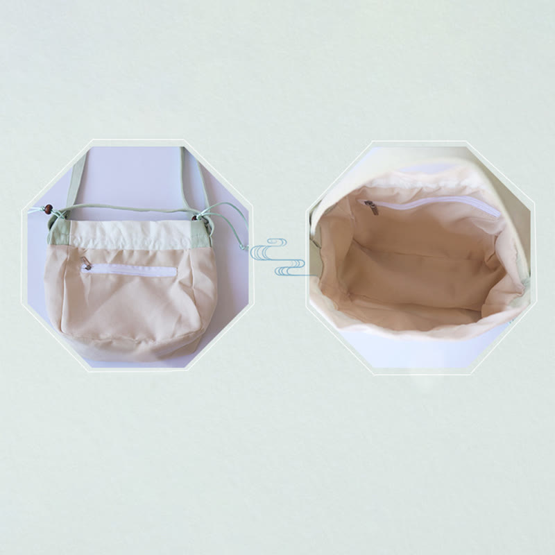 Bolso de hombro de lona con flores bordadas hechas a mano con Buddha Stones - image 12