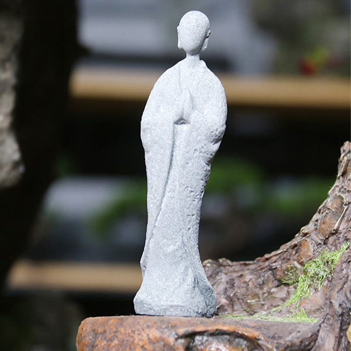 Buddha Stones Meditación Buda Monje Serenidad Decoración del Hogar - Pequeño Buda rezando 4,5 x 6 x 15,5 cm - image 19