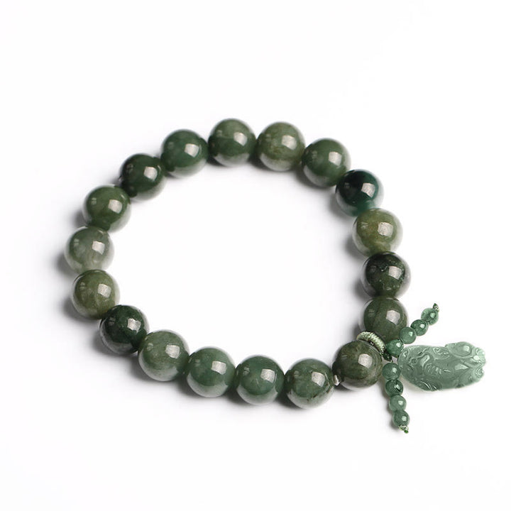 Pulsera de prosperidad tibetana de jade PiXiu