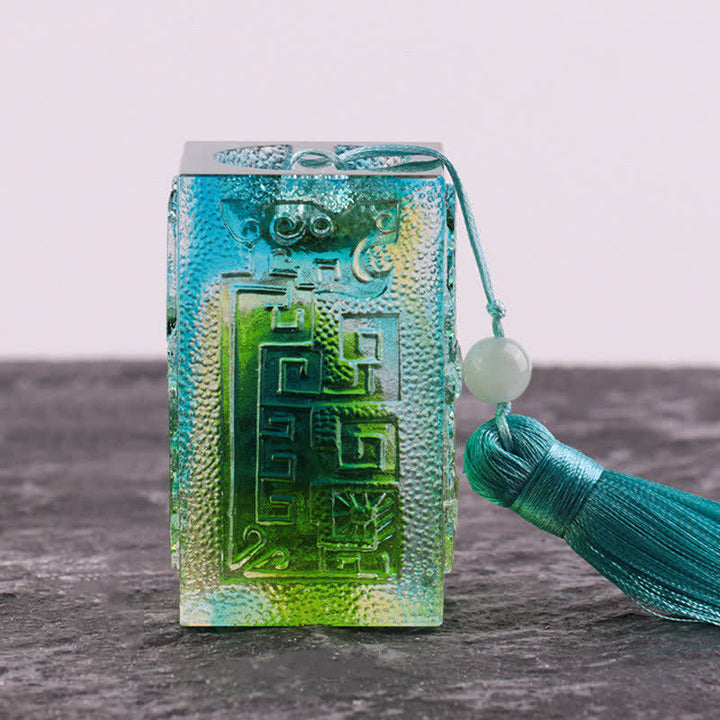 Pieza de arte de cristal Liuli hecha a mano Feng Shui, decoración para el hogar y la Oficina - image 11