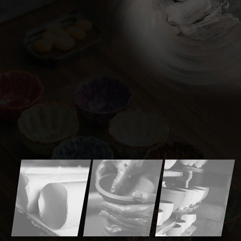 Buddha Stones, 6 uds., patrón de pétalos de flor de ciruelo, horno chino Jianzhan, cambio de taza de té de cerámica, tazón de té de Kung Fu con caja de regalo