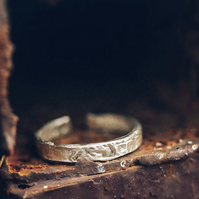 Anillo de pareja de bendición de diseño simple de plata de ley 925 - image 3