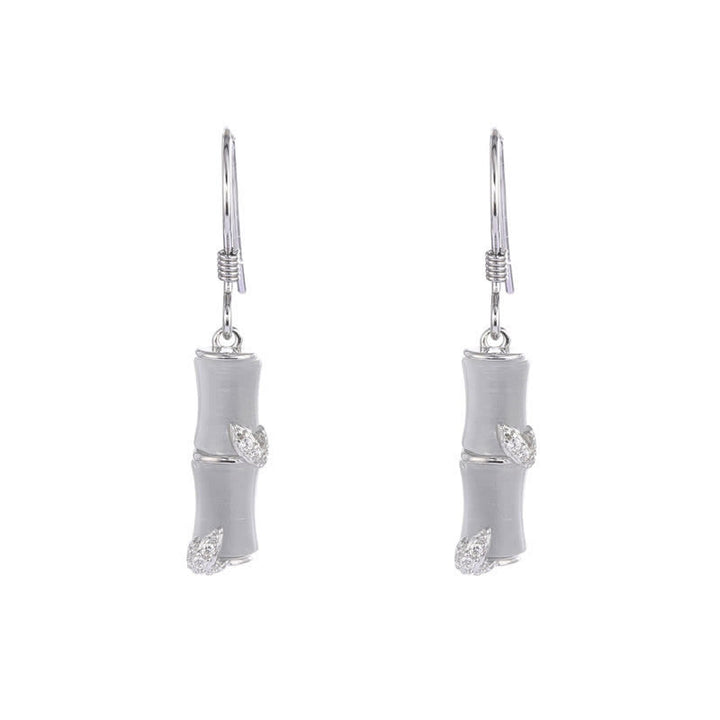 Pendientes colgantes de la suerte de bambú de ágata roja, ojo de gato, crisoberilo, Jade hetiano de plata de ley 925 - Plata - Ojo de Gato (Paz♥Apoyo) - image 12