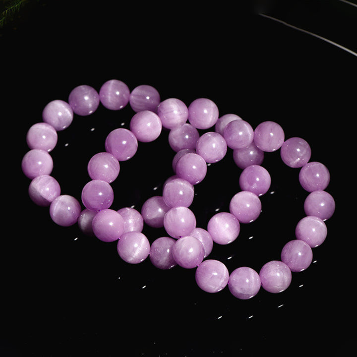 Pulsera de crecimiento espiritual de amor de kunzita natural con Buddha Stones