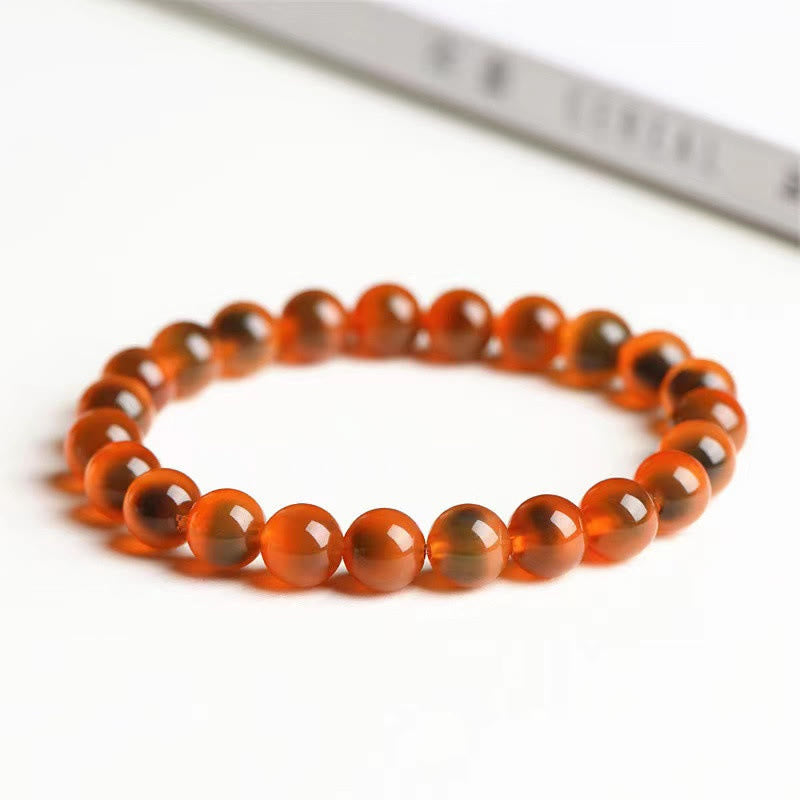 Pulsera de cuentas de fuerza de armonía de ágata de caramelo colorida natural de Buddha Stones