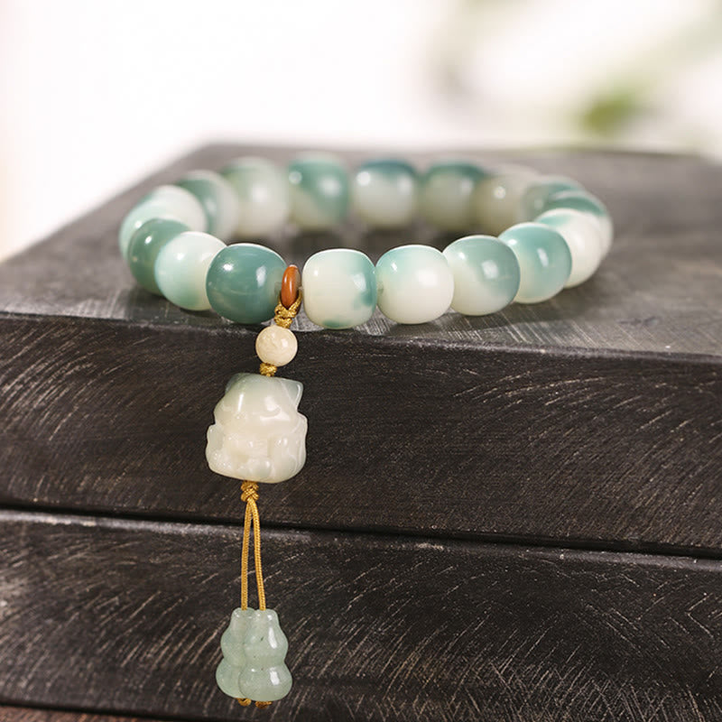 Pulsera de la paz con Buddha Stones, semillas de Bodhi, zorro de nueve colas, garra de gato, piña y garra - image 5