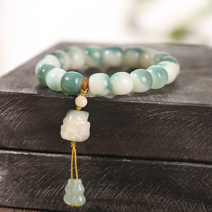 Pulsera de la paz con Buddha Stones, semillas de Bodhi, zorro de nueve colas, garra de gato, piña y garra - image 5