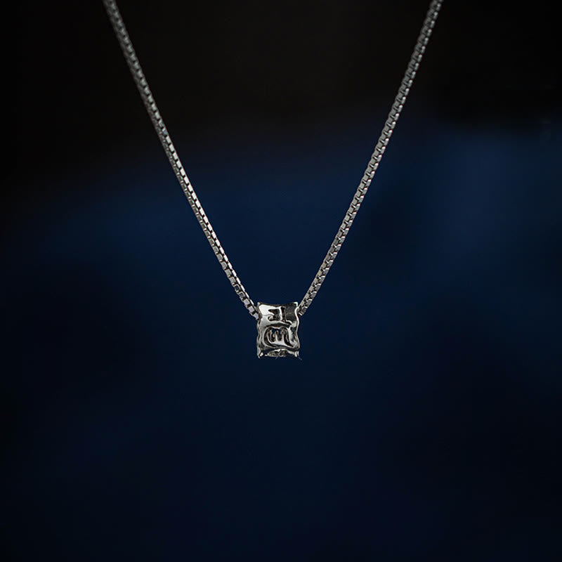 Collar con colgante de plata de ley 925 con Buddha Stones tibetanas Om Mani Padme Hum grabado Love Focus - image 2