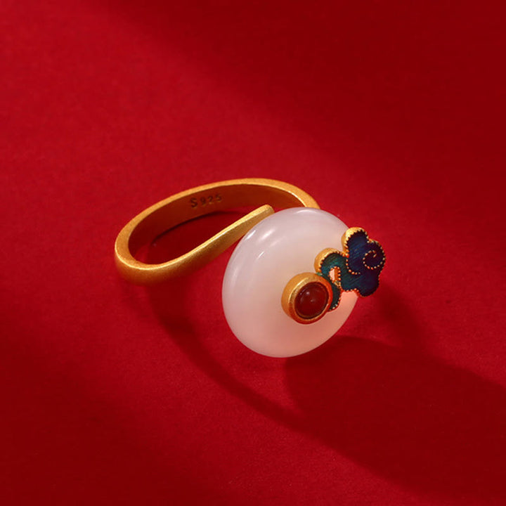 Buddha Stones, monedas de cobre de Jade, nubes propicias, collar de prosperidad, colgante, pulsera, anillo, pendientes