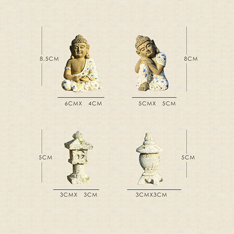 Estatua de resina de serenidad de Buda Zen meditando, decoración del hogar - image 22