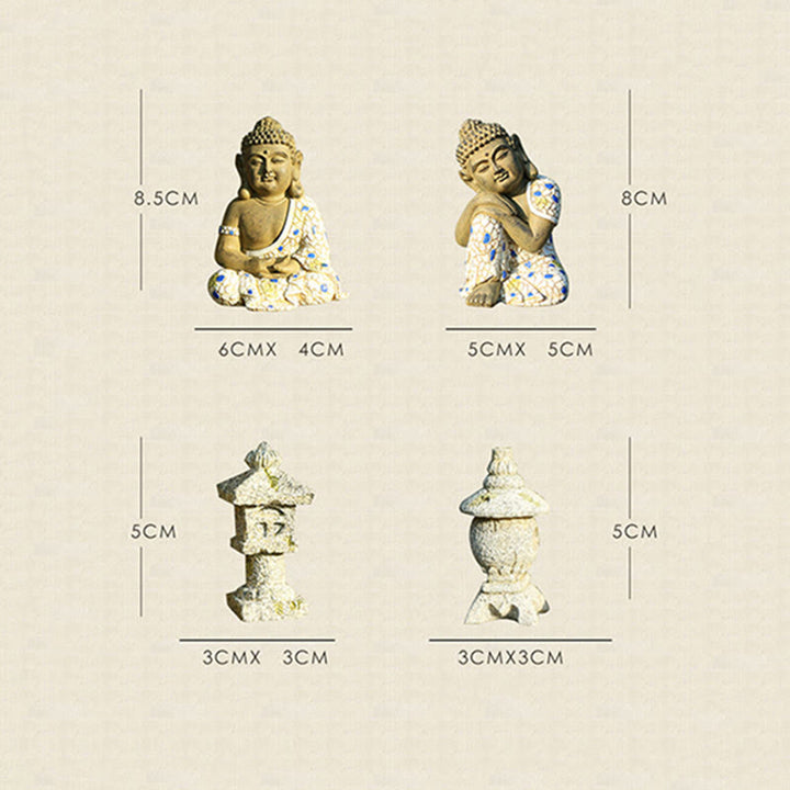 Estatua de resina de serenidad de Buda Zen meditando, decoración del hogar - image 22