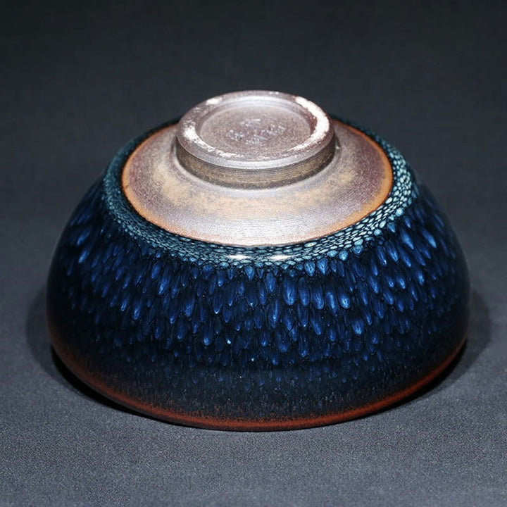 Buddha Stones hechas a mano, punto de Francolinus azul, taza de té de cerámica china Jianzhan, tazón de taza de té de Kung Fu - image 3