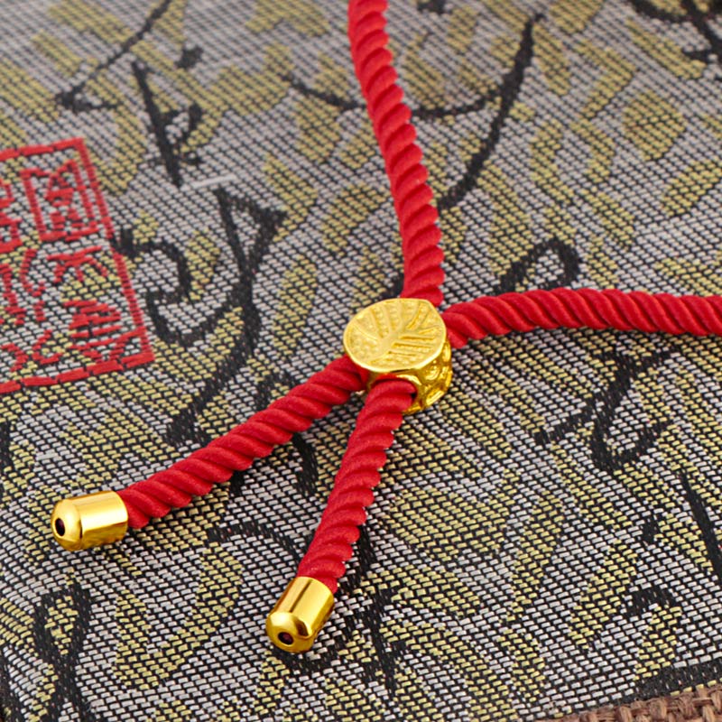 Pulsera de hilo rojo Pixiu de ágata roja atractor de riqueza de Buddha Stones