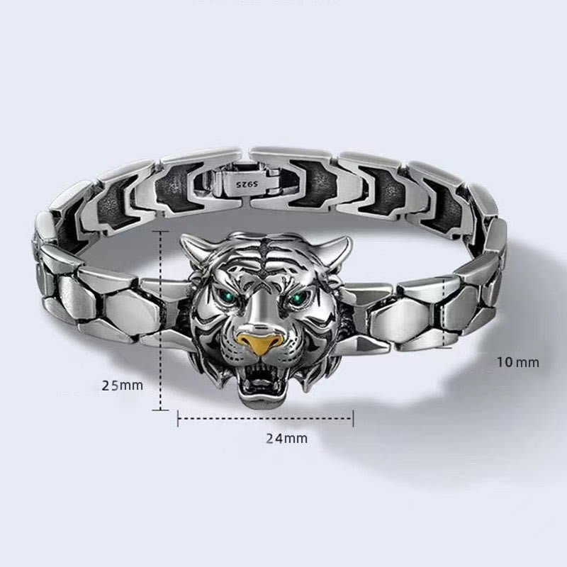 Pulsera curativa con diseño de cabeza de tigre de Buddha Stones