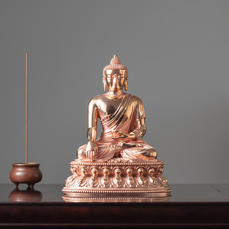 Estatuilla de Buda Gautama Shakyamuni, estatua de cobre de serenidad, decoración del hogar - image 1