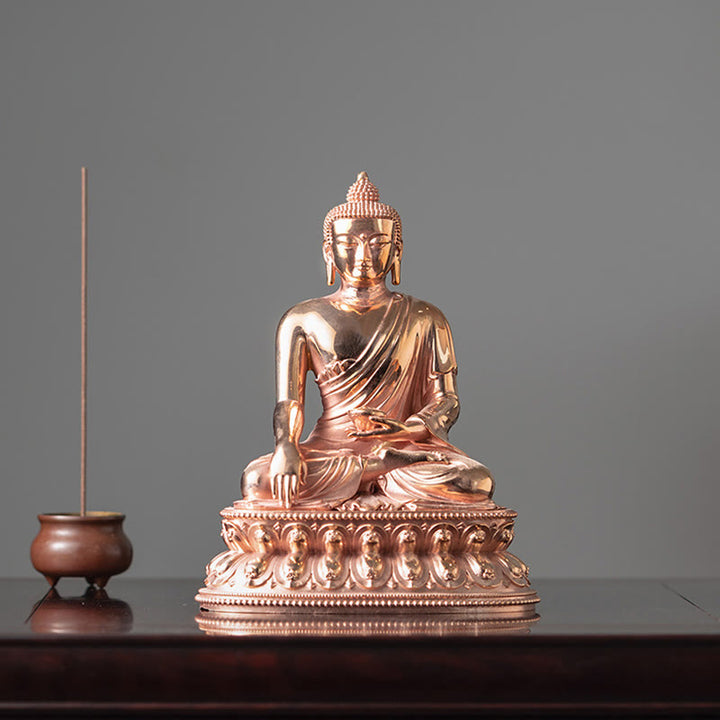 Estatuilla de Buda Gautama Shakyamuni, estatua de cobre de serenidad, decoración del hogar - image 1