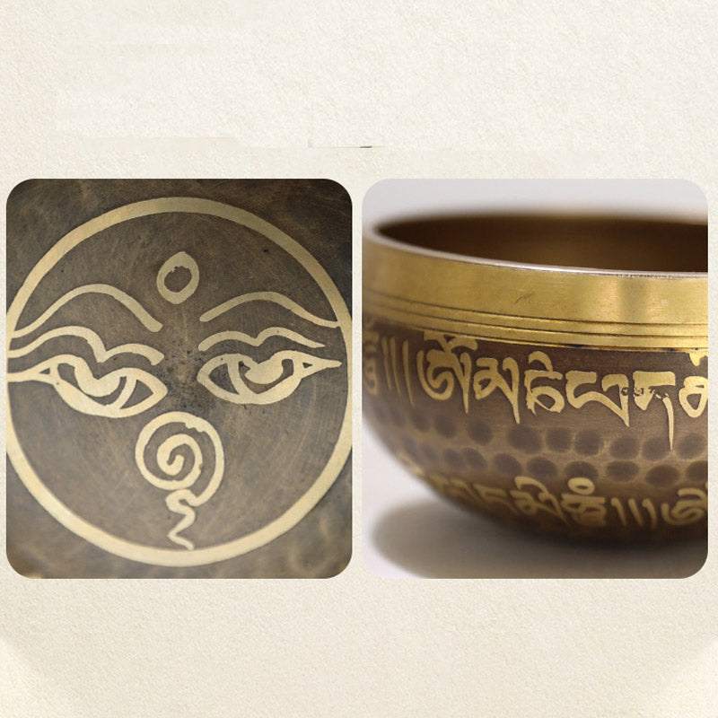 Cuenco de sonido tibetano hecho a mano para yoga y meditación, juego de cuencos tibetanos