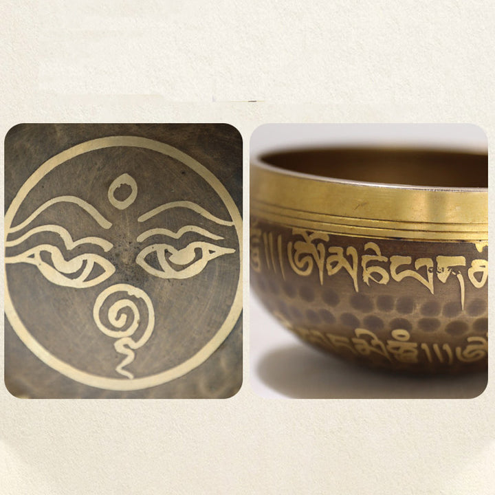 Cuenco de sonido tibetano hecho a mano para yoga y meditación, juego de cuencos tibetanos