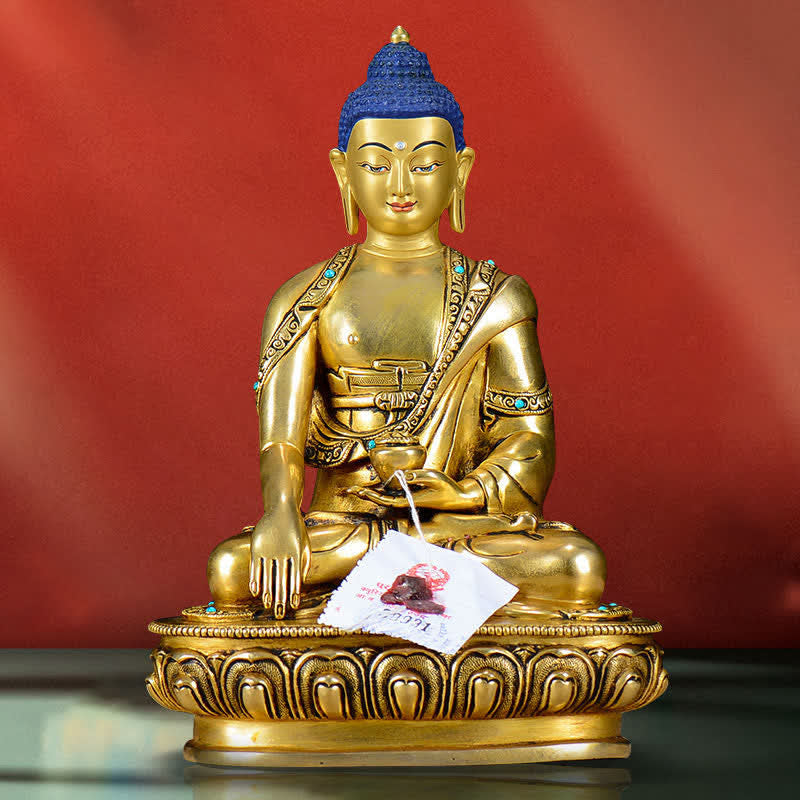 Estatua de cobre de la compasión de Buda Shakyamuni, decoración - Buda Shakyamuni - image 0