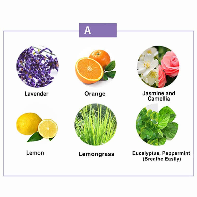 Juego de aceites esenciales curativos para aromaterapia, 6 uds., lavanda, naranja, jazmín, hierba de limón, calmante