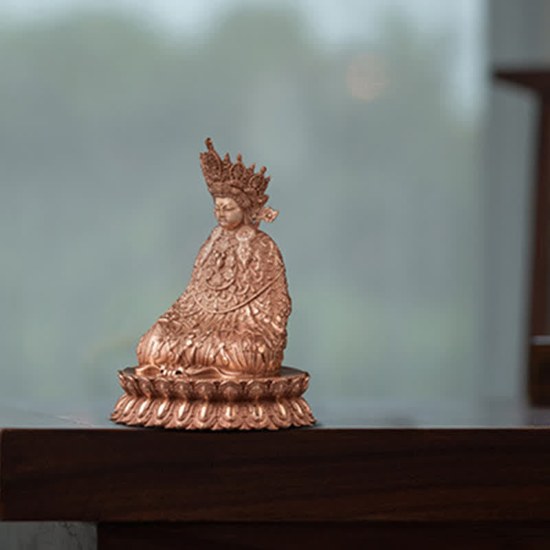 Estatua de cobre hecha a mano de la compasión de la estatuilla de Buda Shakyamuni Decoración - image 5