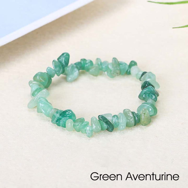 Pulsera calmante de calidez de piedra de cristal de forma irregular natural - Aventurina verde (circunferencia de la muñeca: 15-16 cm) - image 70