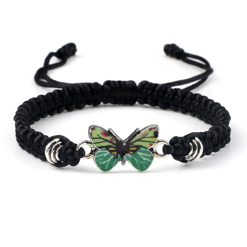 Pulsera con dije de hilo de amor y libertad de mariposa con Buddha Stones