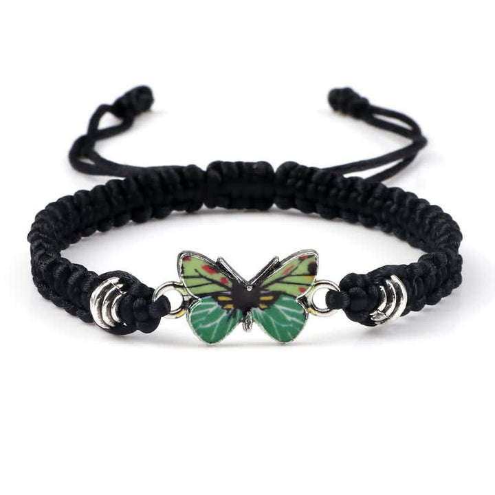 Pulsera con dije de hilo de amor y libertad de mariposa con Buddha Stones