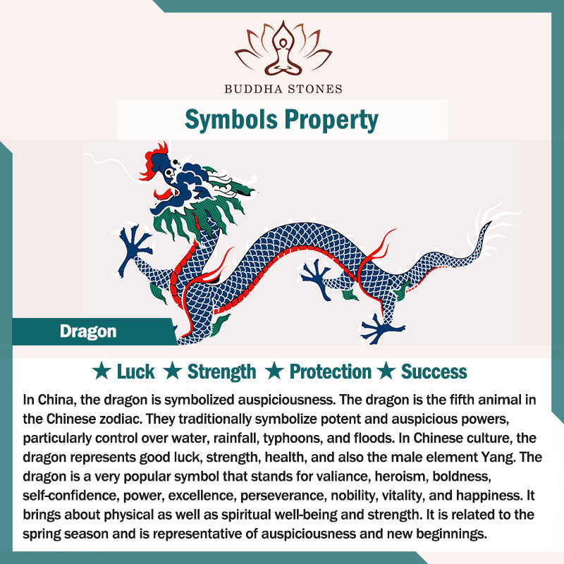 Pulsera de cadena de protección de la suerte con amuleto hecho a mano de dragón nórdico de Buddha Stones