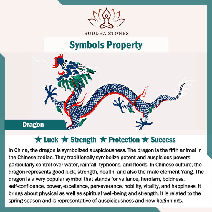 Pulsera de cadena de protección de la suerte con amuleto hecho a mano de dragón nórdico de Buddha Stones