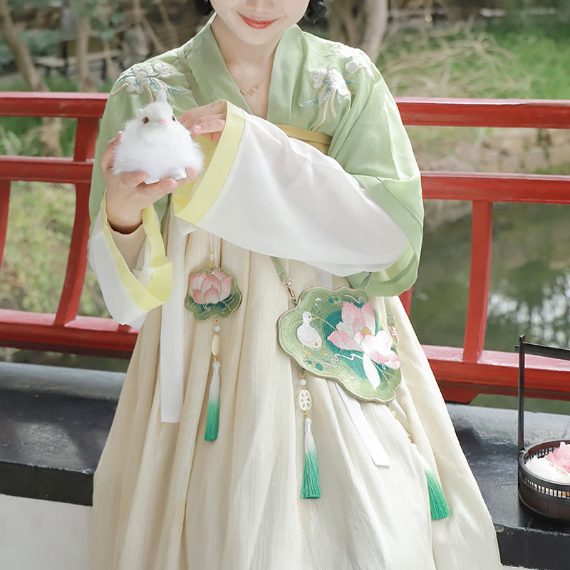 Buddha Stones suerte bordado loto Koi pez conejo flor Hanfu bolso bandolera bolso de hombro - image 13