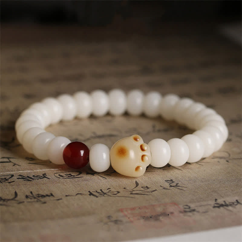 Pulsera de gato de la suerte con Buddha Stones , semillas naturales de Bodhi - image 1