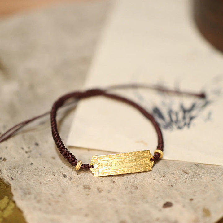 Pulsera trenzada con amuleto de la suerte, hecha a mano, en plata de ley 925 con Buddha Stones