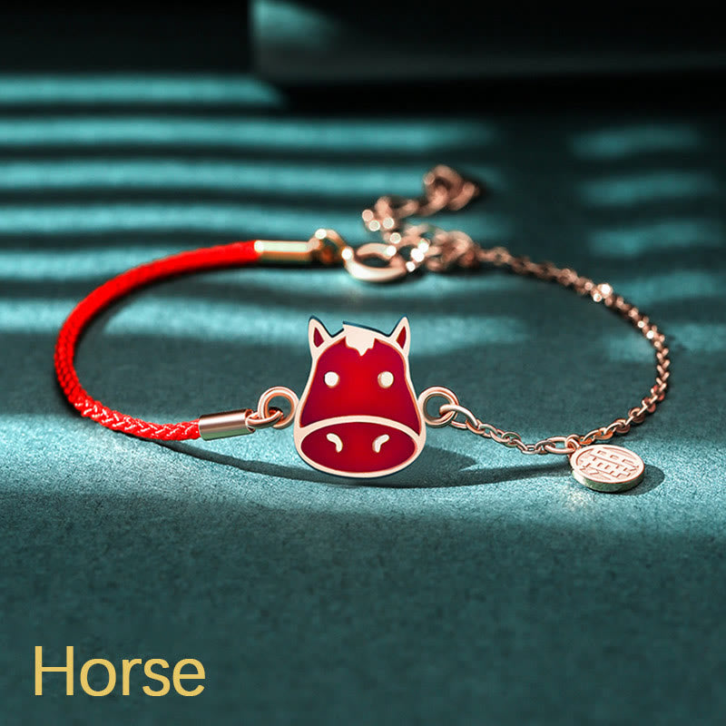 Pulsera de cadena de hilo rojo con protección de la suerte del zodiaco chino que cambia de color de Plata de Ley 925 con Buddha Stones - Caballo (circunferencia de muñeca 14-15 cm) - image 20