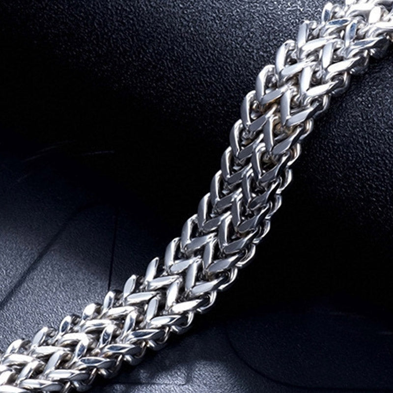 Brazalete de pulsera de equilibrio de acero de titanio con hebilla magnética de escamas de pescado de Buddha Stones
