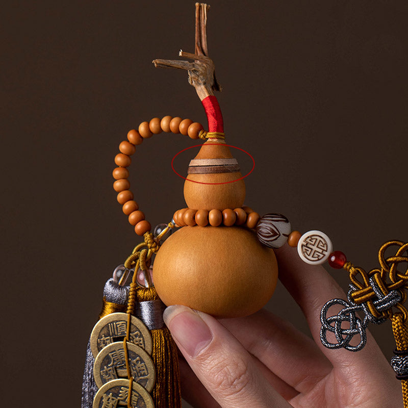 Buddha Stones, monedas Feng Shui, calabaza, nudo chino, monedas de la suerte, cinco emperadores, dinero, riqueza, borlas, decoración