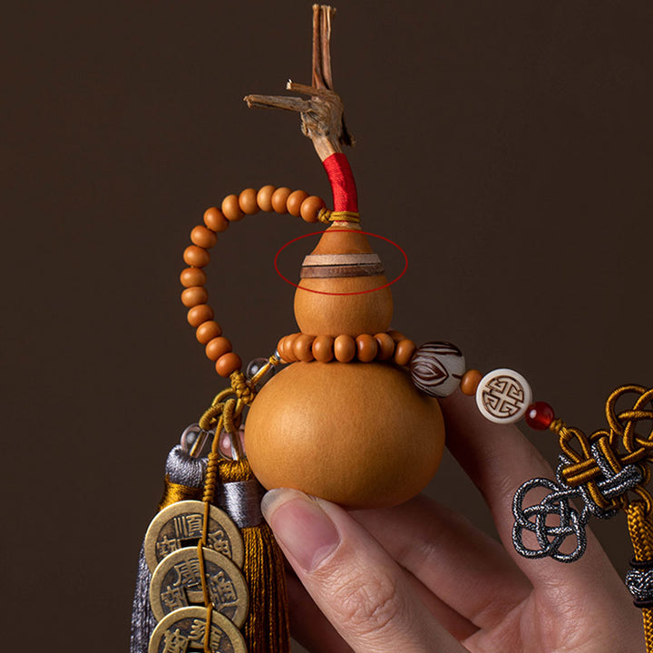 Buddha Stones, monedas Feng Shui, calabaza, nudo chino, monedas de la suerte, cinco emperadores, dinero, riqueza, borlas, decoración