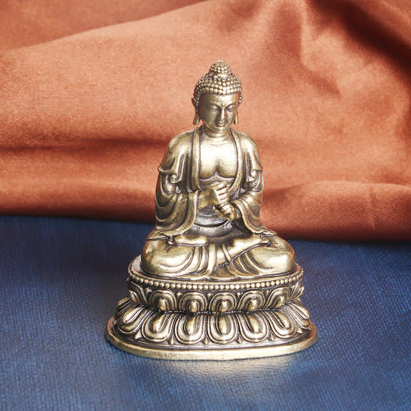 Estatua decorativa de cobre de la serenidad del Buda Tathagata - image 2