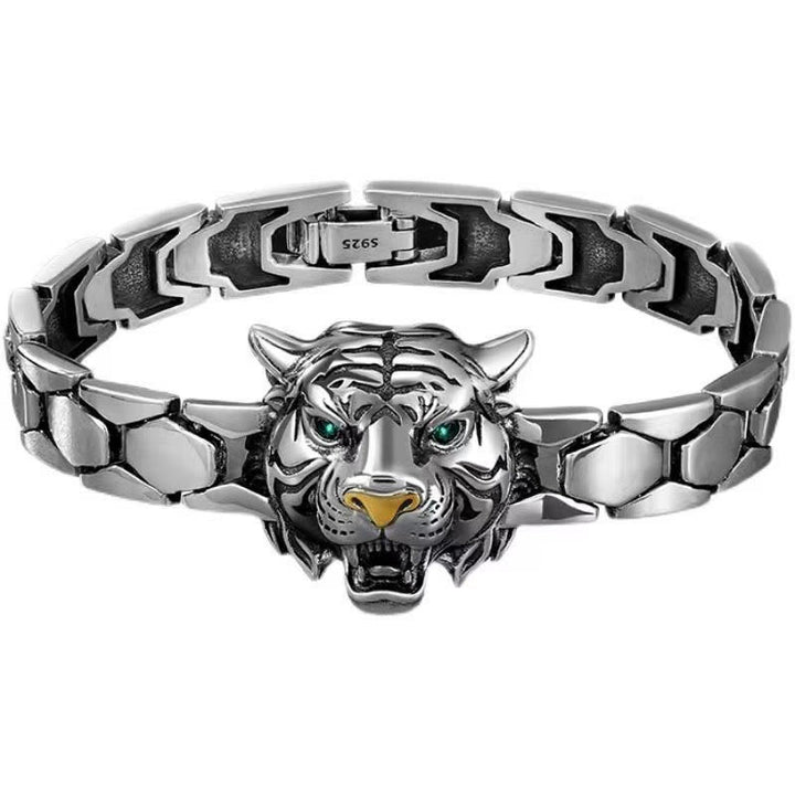 Pulsera curativa con diseño de cabeza de tigre de Buddha Stones