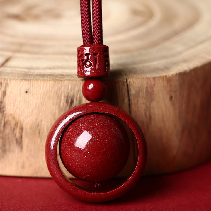 Buddha Stones cinabrio Om Mani Padme Hum PiXiu bendición collar de cuentas de la suerte colgante - image 5