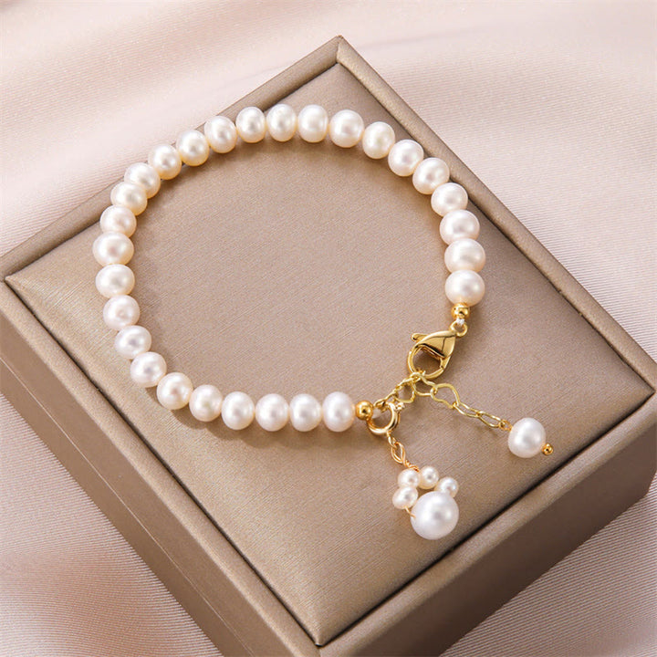 Pulsera de cadena curativa con forma de pata de gato y perlas de Buddha Stones - Perla (Sanación♥Sabiduría) - image 1