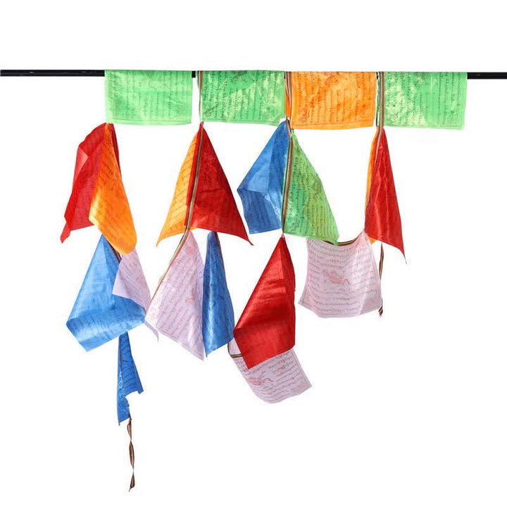 Bandera tibetana de oración al aire libre auspiciosa de caballo de viento de 5 colores