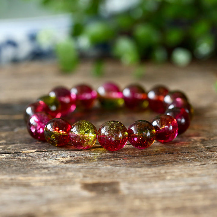 Pulsera de sabiduría de amor con turmalina natural de Buddha Stones