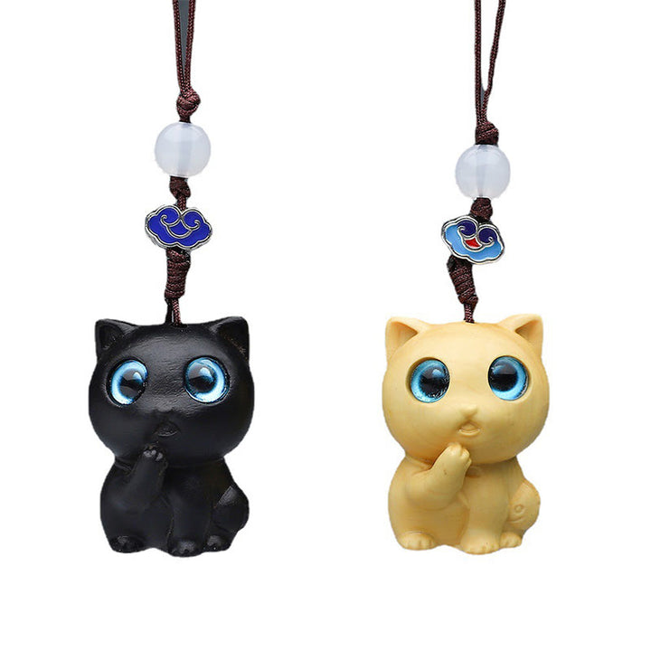 Buddha Stones Thuja Sutchuenensis Sándalo Verde Boj Mini Animal Lindo Conejo Gato Ciervo Ballena Prosperidad Teléfono Decoraciones Colgantes - image 18